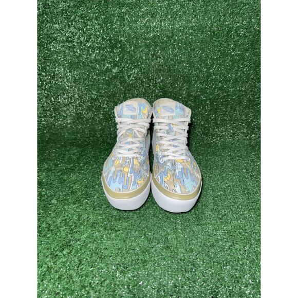 Vans Womens Sk8-Hi Platform Sneaker Stacked Blue Sun Pattern Canvas Size 7.5 - Picture 5 of 9